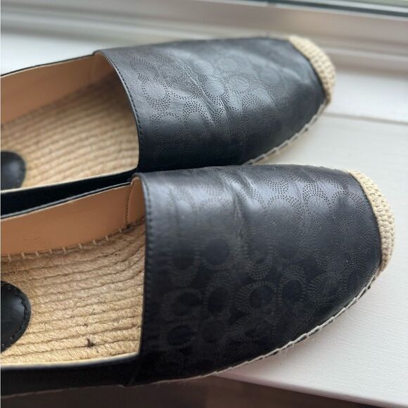 Coach Women’s Carley Perforated Logo Espadrille Flats size 9 - Picture 13 of 16
